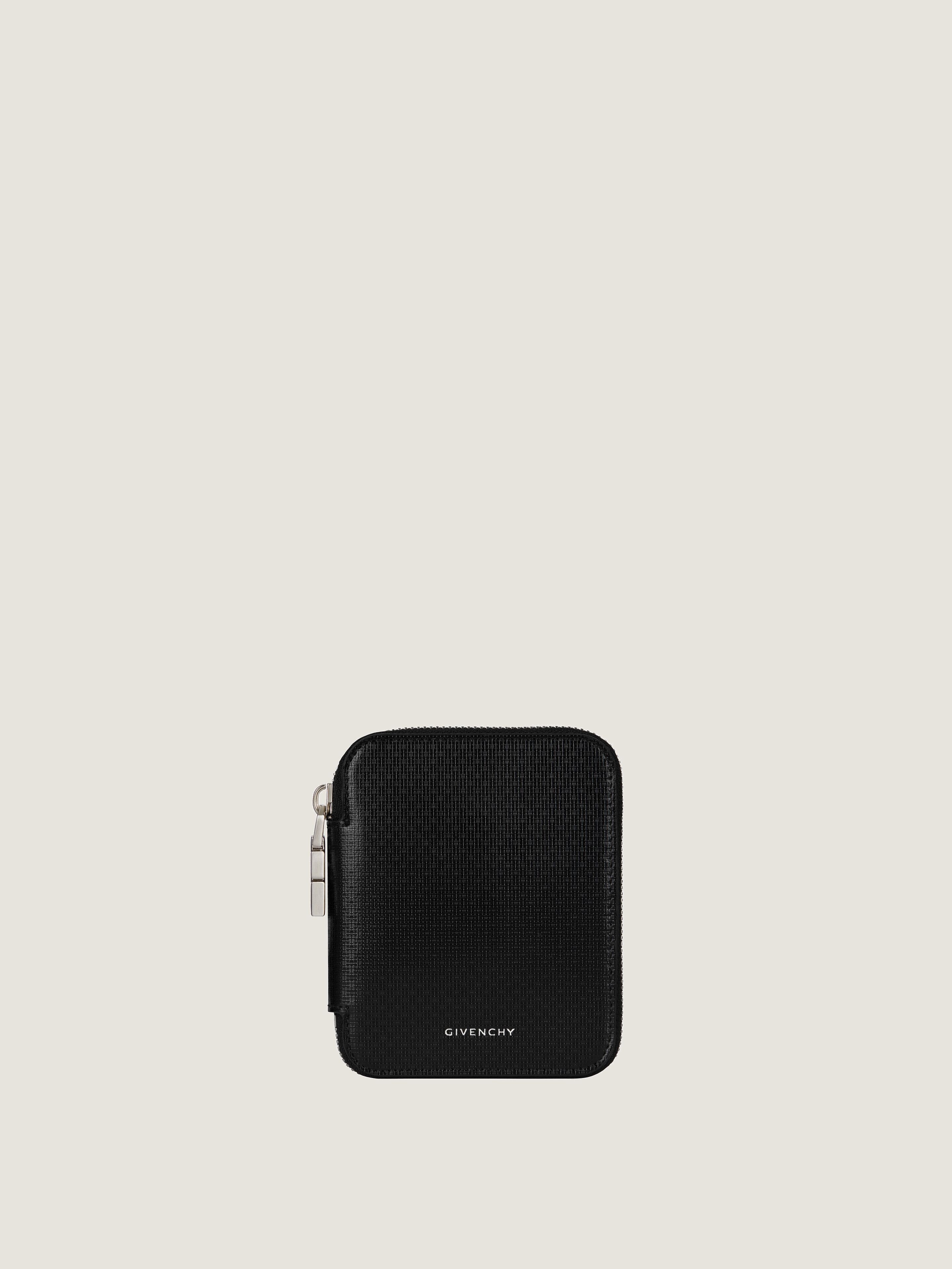 Zipped wallet in 4G leather